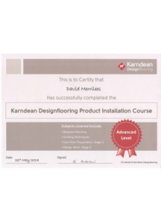 Karndean Certificate